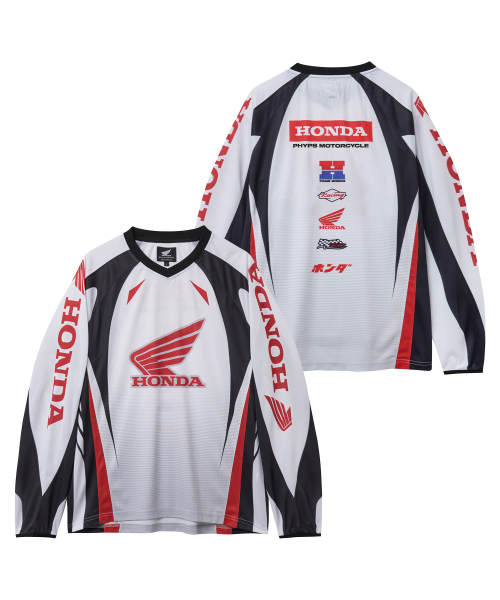PHYPS MOTORCYCLE(フィップスモーターサイクル)の「Mesh Motorcycle Jersey White(Tシャツ/カットソー・レディース・その他・MEDIUM/SMALL/X-LARGE/LARGE)」の1枚目の写真