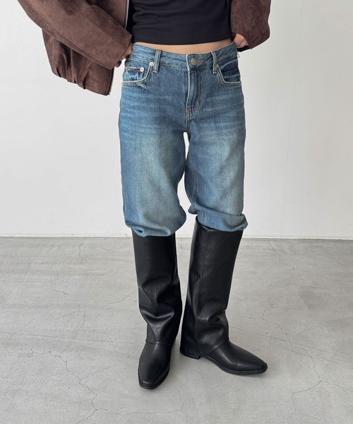 CANAL JEAN(キャナルジーン)の「EPURE MILOフォールディングロングブーツ(ブーツ・レディース・ブラック・23.5/24/24.5)」の2枚目の写真