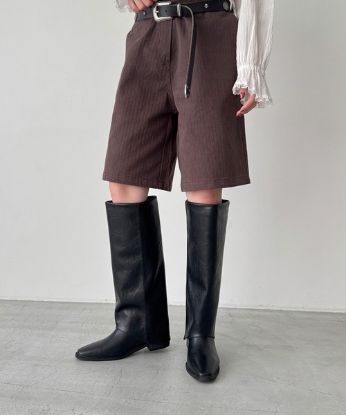 CANAL JEAN(キャナルジーン)の「EPURE MILOフォールディングロングブーツ(ブーツ・レディース・ブラック・23.5/24/24.5)」の7枚目の写真