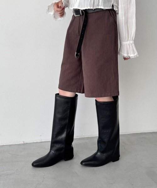 CANAL JEAN(キャナルジーン)の「EPURE MILOフォールディングロングブーツ(ブーツ・レディース・ブラック・23.5/24/24.5)」の9枚目の写真