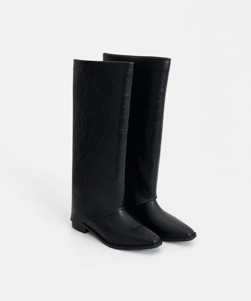CANAL JEAN(キャナルジーン)の「EPURE MILOフォールディングロングブーツ(ブーツ・レディース・ブラック・23.5/24/24.5)」の10枚目の写真