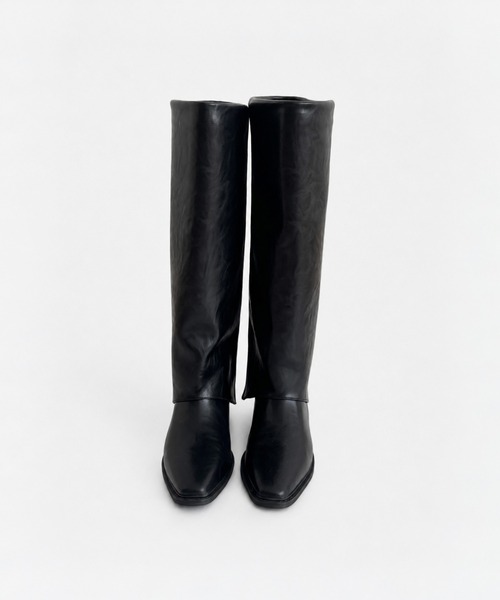 CANAL JEAN(キャナルジーン)の「EPURE MILOフォールディングロングブーツ(ブーツ・レディース・ブラック・23.5/24/24.5)」の11枚目の写真