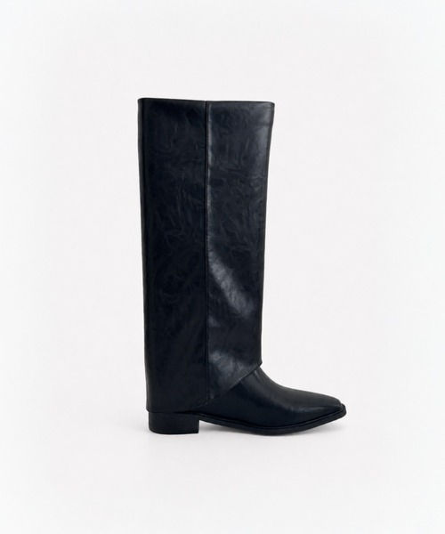 CANAL JEAN(キャナルジーン)の「EPURE MILOフォールディングロングブーツ(ブーツ・レディース・ブラック・23.5/24/24.5)」の12枚目の写真