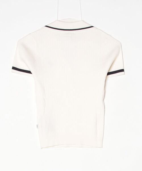 GUESS JEANS(ゲスジーンズ)の「GUESS JEANS RIB Polo Emb Sweater ポロシャツ(ポロシャツ・レディース・ブラック/オフホワイト・SMALL/MEDIUM/X-SMALL)」の11枚目の写真