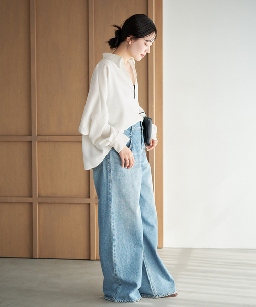 plage（プラージュ）の「《追加》GEORGETTE SKIPPER ブラウス（シャツ/ブラウス・レディース・ベージュ/ホワイト/ブラック・FREE）」の19枚目の写真