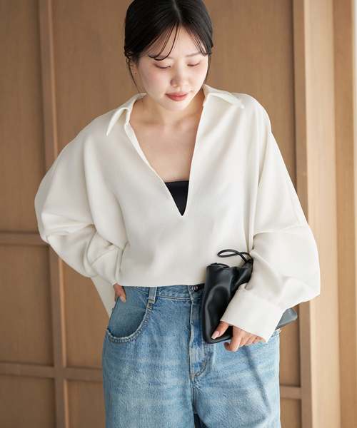 plage（プラージュ）の「《追加》GEORGETTE SKIPPER ブラウス（シャツ/ブラウス・レディース・ベージュ/ホワイト/ブラック・FREE）」の21枚目の写真