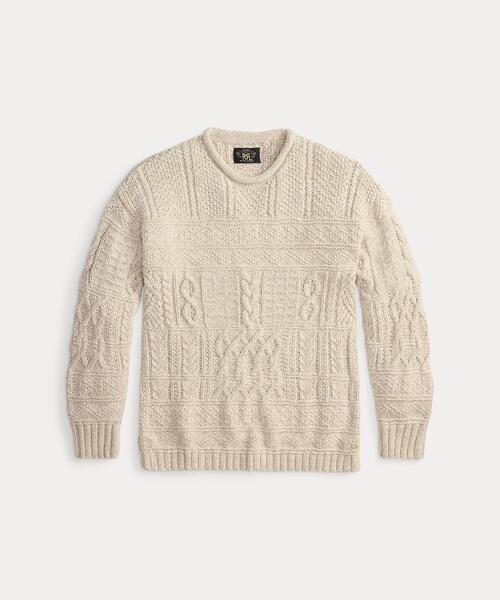 RRL（ダブル アール エル）の「ワッフルニット カシミヤ セーター