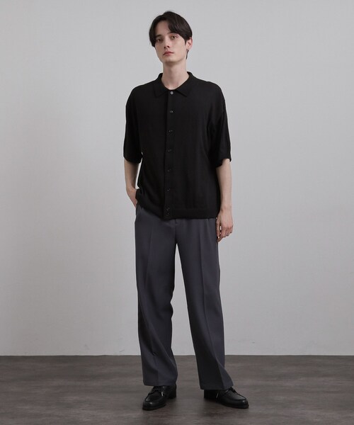 tk.TAKEO KIKUCHI（ティーケータケオキクチ）の「半袖ニットシャツ（ニット/セーター・メンズ・ブルー/ダークブラウン/ブラック・03/04/02）」の19枚目の写真