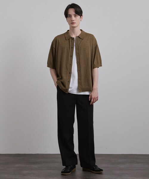 tk.TAKEO KIKUCHI（ティーケータケオキクチ）の「半袖ニットシャツ（ニット/セーター・メンズ・ブルー/ダークブラウン/ブラック・03/04/02）」の16枚目の写真