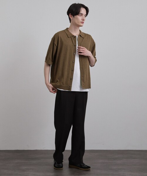 tk.TAKEO KIKUCHI（ティーケータケオキクチ）の「半袖ニットシャツ（ニット/セーター・メンズ・ブルー/ダークブラウン/ブラック・03/04/02）」の15枚目の写真