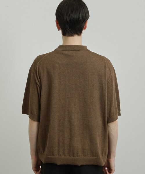 tk.TAKEO KIKUCHI（ティーケータケオキクチ）の「半袖ニットシャツ（ニット/セーター・メンズ・ブルー/ダークブラウン/ブラック・03/04/02）」の7枚目の写真