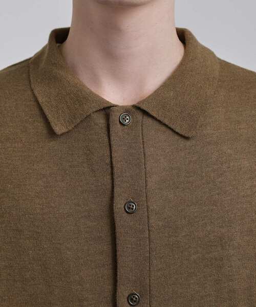 tk.TAKEO KIKUCHI（ティーケータケオキクチ）の「半袖ニットシャツ（ニット/セーター・メンズ・ブルー/ダークブラウン/ブラック・03/04/02）」の6枚目の写真