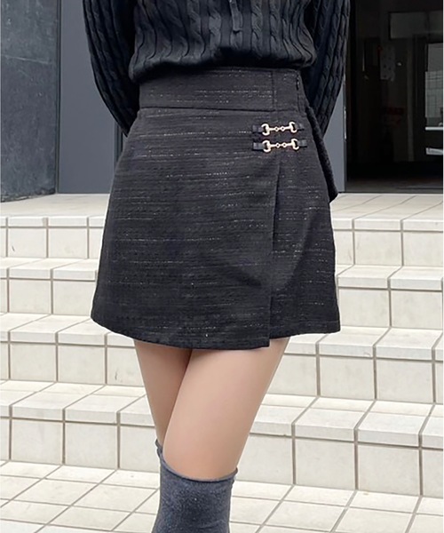 abc une face（アーベーセーアンフェイス）の「ラップバックリボンショートパンツ（その他パンツ・レディース・グレー/ブラック/ホワイト・FREE）」の2枚目の写真
