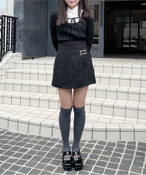 abc une face（アーベーセーアンフェイス）の「ラップバックリボンショートパンツ（その他パンツ・レディース・グレー/ブラック/ホワイト・FREE）」の11枚目の写真