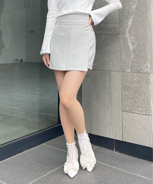 abc une face（アーベーセーアンフェイス）の「ラップバックリボンショートパンツ（その他パンツ・レディース・グレー/ブラック/ホワイト・FREE）」の16枚目の写真