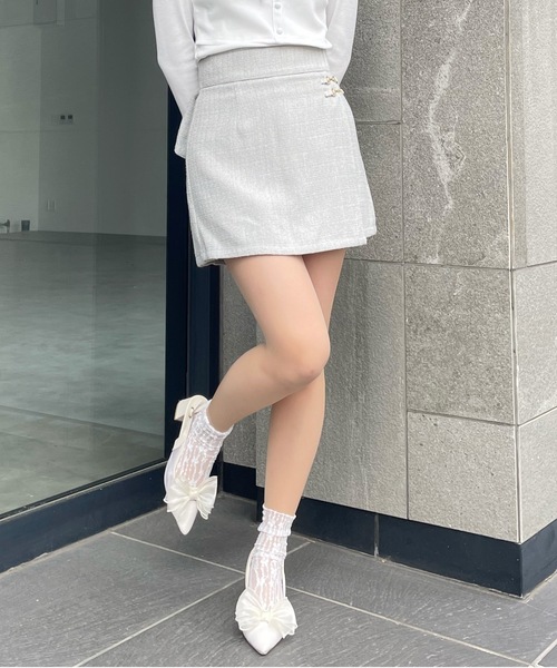 abc une face（アーベーセーアンフェイス）の「ラップバックリボンショートパンツ（その他パンツ・レディース・グレー/ブラック/ホワイト・FREE）」の17枚目の写真