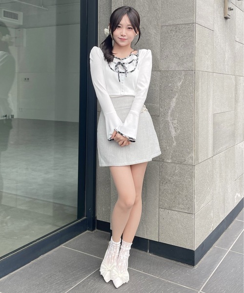 abc une face（アーベーセーアンフェイス）の「ラップバックリボンショートパンツ（その他パンツ・レディース・グレー/ブラック/ホワイト・FREE）」の19枚目の写真