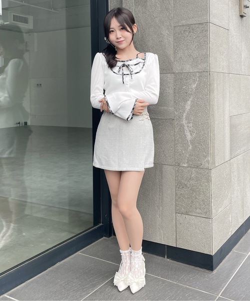 abc une face（アーベーセーアンフェイス）の「ラップバックリボンショートパンツ（その他パンツ・レディース・グレー/ブラック/ホワイト・FREE）」の20枚目の写真