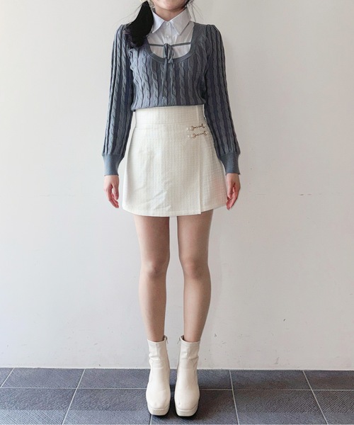 abc une face（アーベーセーアンフェイス）の「ラップバックリボンショートパンツ（その他パンツ・レディース・グレー/ブラック/ホワイト・FREE）」の21枚目の写真