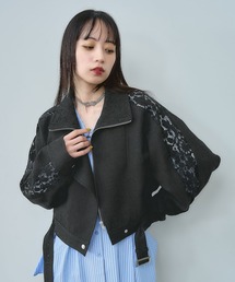 HARE（ハレ）の「レースラインツイードブルゾン(HARE)（ブルゾン）」