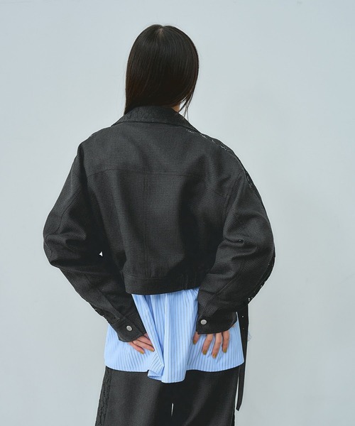 HARE（ハレ）の「レースラインツイードブルゾン(HARE)（ブルゾン・レディース・オフホワイト/ブラック・FREE）」の15枚目の写真