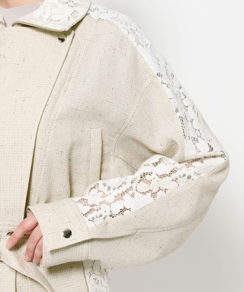 HARE（ハレ）の「レースラインツイードブルゾン(HARE)（ブルゾン・レディース・オフホワイト/ブラック・FREE）」の21枚目の写真