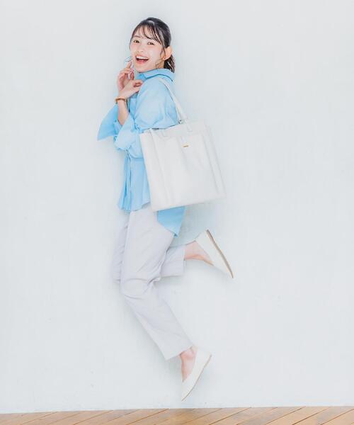 ITS'DEMO（イッツデモ）の「＜かるバッグ＞縦型A4トート（トートバッグ・レディース・ブラック/アイボリー/ベージュ・00）」の5枚目の写真