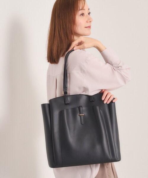 ITS'DEMO（イッツデモ）の「＜かるバッグ＞縦型A4トート（トートバッグ・レディース・ブラック/アイボリー/ベージュ・00）」の8枚目の写真