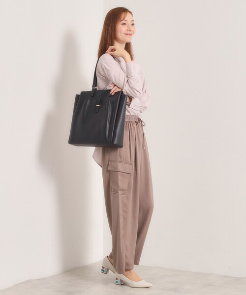 ITS'DEMO（イッツデモ）の「＜かるバッグ＞縦型A4トート（トートバッグ・レディース・ブラック/アイボリー/ベージュ・00）」の9枚目の写真