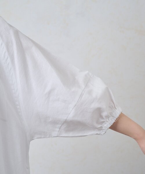 Jena espace merveilleux（ジェナ　エスパスメルヴェイユ）の「キーネックリネンワンピ（ワンピース・レディース・ブラック/ブルー/オフホワイト・FREE）」の17枚目の写真