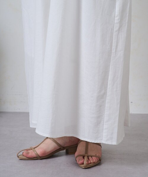 Jena espace merveilleux（ジェナ　エスパスメルヴェイユ）の「キーネックリネンワンピ（ワンピース・レディース・ブラック/ブルー/オフホワイト・FREE）」の18枚目の写真