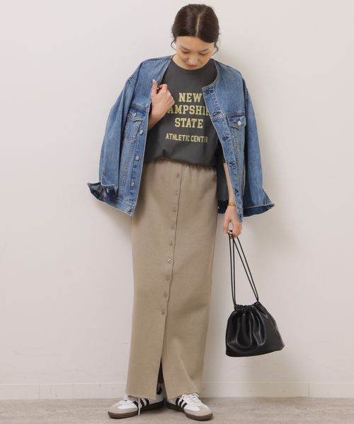 JOURNAL STANDARD relume(ジャーナルスタンダード レリューム)の「《追加》ラグランスリーブカレッジロングスリーブTEE(Tシャツ/カットソー・レディース・ピンク/ライトホワイト/オフホワイト/ブラック×ブラック・FREE)」の6枚目の写真