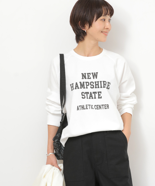 JOURNAL STANDARD relume(ジャーナルスタンダード レリューム)の「《追加》ラグランスリーブカレッジロングスリーブTEE(Tシャツ/カットソー・レディース・ピンク/ライトホワイト/オフホワイト/ブラック×ブラック・FREE)」の15枚目の写真