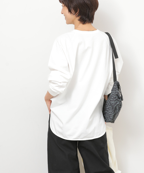JOURNAL STANDARD relume(ジャーナルスタンダード レリューム)の「《追加》ラグランスリーブカレッジロングスリーブTEE(Tシャツ/カットソー・レディース・ピンク/ライトホワイト/オフホワイト/ブラック×ブラック・FREE)」の19枚目の写真