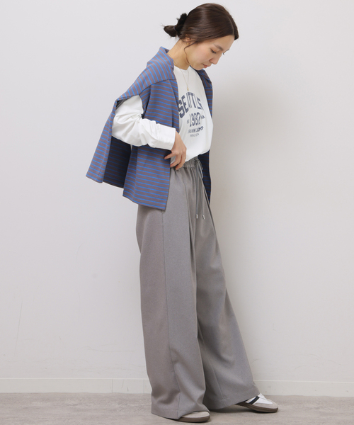 JOURNAL STANDARD relume(ジャーナルスタンダード レリューム)の「《追加》ラグランスリーブカレッジロングスリーブTEE(Tシャツ/カットソー・レディース・ピンク/ライトホワイト/オフホワイト/ブラック×ブラック・FREE)」の21枚目の写真