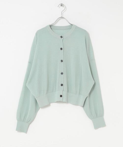 ITEMS URBANRESEARCH（アイテムズ アーバンリサーチ）の「エアリークルーネックカーディガン（カーディガン/ボレロ・レディース・ベージュ/ミント/ネイビー/ピンク・FREE）」の18枚目の写真
