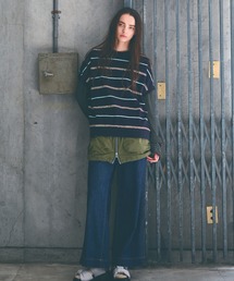 H.A.K（ハク）の「スーピマリネンラミーライトオンスデニムストレッチデニム　ピンタックパンツ（デニムパンツ）」