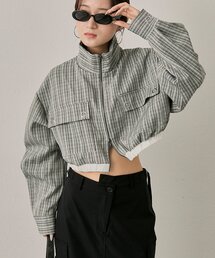 mline（エムライン）の「[mline]チェックZIPブルゾン（ブルゾン）」