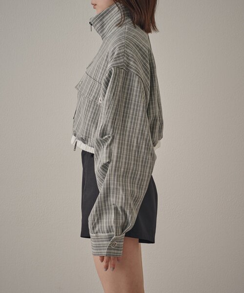 mline（エムライン）の「[mline]チェックZIPブルゾン（ブルゾン・レディース・グレー/ピンク・FREE）」の13枚目の写真