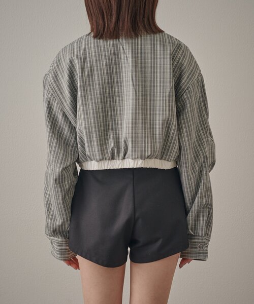 mline（エムライン）の「[mline]チェックZIPブルゾン（ブルゾン・レディース・グレー/ピンク・FREE）」の14枚目の写真