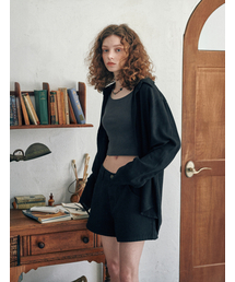 FLATWAVE IN SEOUL（フラットウェーブインソウル）の「Loen Linen Longsleeve Shirt Black（シャツ/ブラウス）」