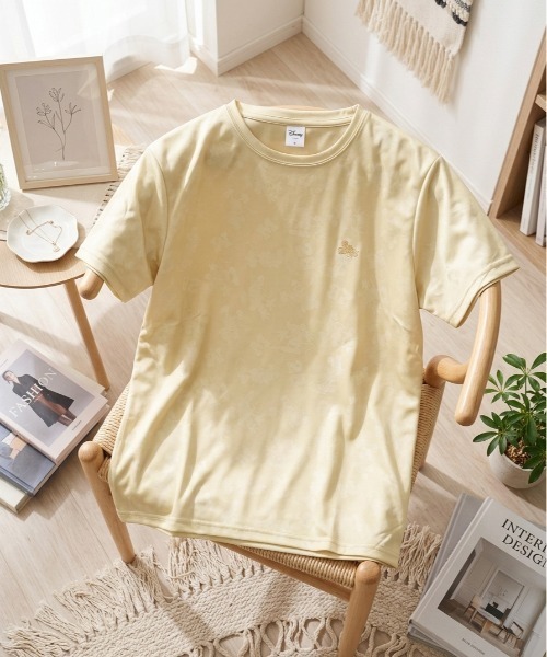 Disney(ディズニー)の「【DISNEY/ディズニー】胸ワンポイントキャラクター総柄DRYメッシュ半袖Tシャツ(吸水速乾)(Tシャツ/カットソー・レディース・杢グレー/ブラック/ライム/ピンク・MEDIUM/LARGE)」の3枚目の写真