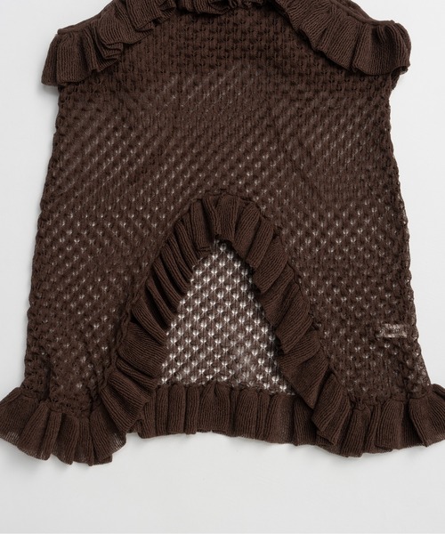 PRANK PROJECT(プランクプロジェクト)の「シアーニットチュニック / Sheer Knit Tunic(チュニック・レディース・ブラウン/ブラック・FREE)」の10枚目の写真