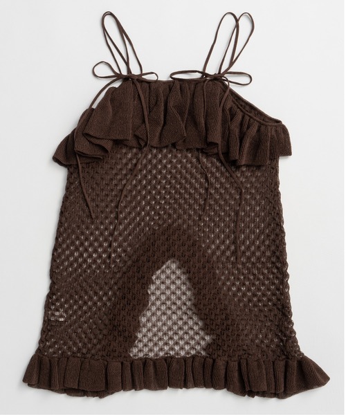 PRANK PROJECT(プランクプロジェクト)の「シアーニットチュニック / Sheer Knit Tunic(チュニック・レディース・ブラウン/ブラック・FREE)」の9枚目の写真