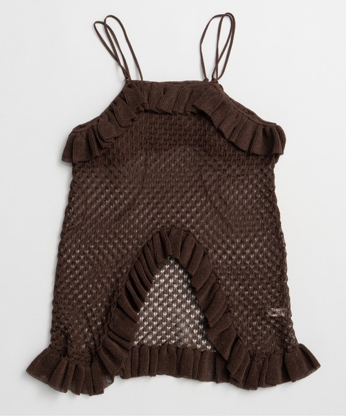 PRANK PROJECT(プランクプロジェクト)の「シアーニットチュニック / Sheer Knit Tunic(チュニック・レディース・ブラウン/ブラック・FREE)」の8枚目の写真