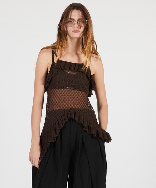 PRANK PROJECT(プランクプロジェクト)の「シアーニットチュニック / Sheer Knit Tunic(チュニック・レディース・ブラウン/ブラック・FREE)」の17枚目の写真