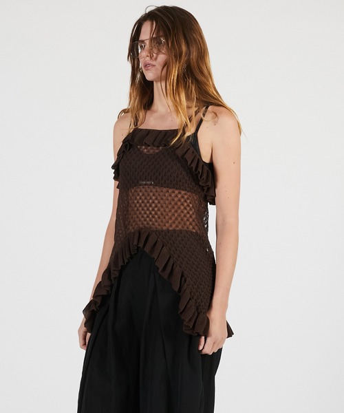 PRANK PROJECT(プランクプロジェクト)の「シアーニットチュニック / Sheer Knit Tunic(チュニック・レディース・ブラウン/ブラック・FREE)」の18枚目の写真