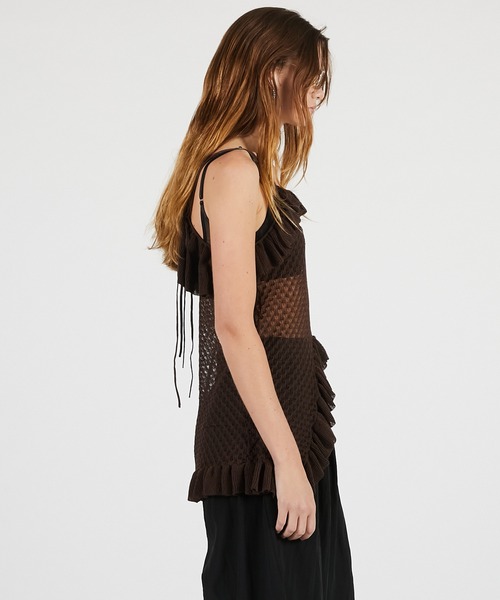PRANK PROJECT(プランクプロジェクト)の「シアーニットチュニック / Sheer Knit Tunic(チュニック・レディース・ブラウン/ブラック・FREE)」の20枚目の写真