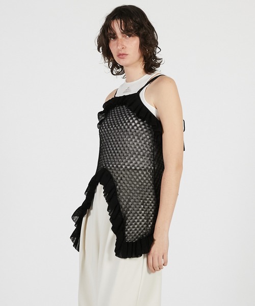 PRANK PROJECT(プランクプロジェクト)の「シアーニットチュニック / Sheer Knit Tunic(チュニック・レディース・ブラウン/ブラック・FREE)」の4枚目の写真