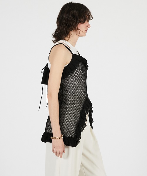 PRANK PROJECT(プランクプロジェクト)の「シアーニットチュニック / Sheer Knit Tunic(チュニック・レディース・ブラウン/ブラック・FREE)」の6枚目の写真